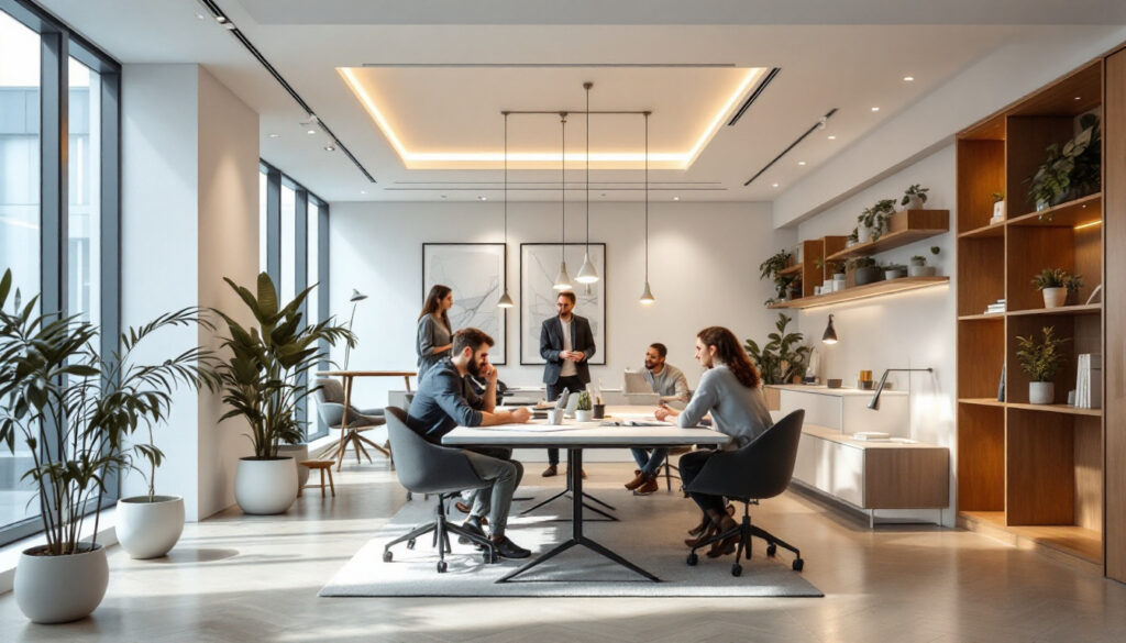 sala de reuniones amplia con diseno moderno equipos de trabajo