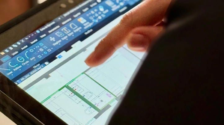 arquitecto con plano en una tablet